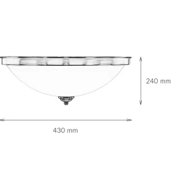 Runde Jugendstil Deckenleuchte ELISETT