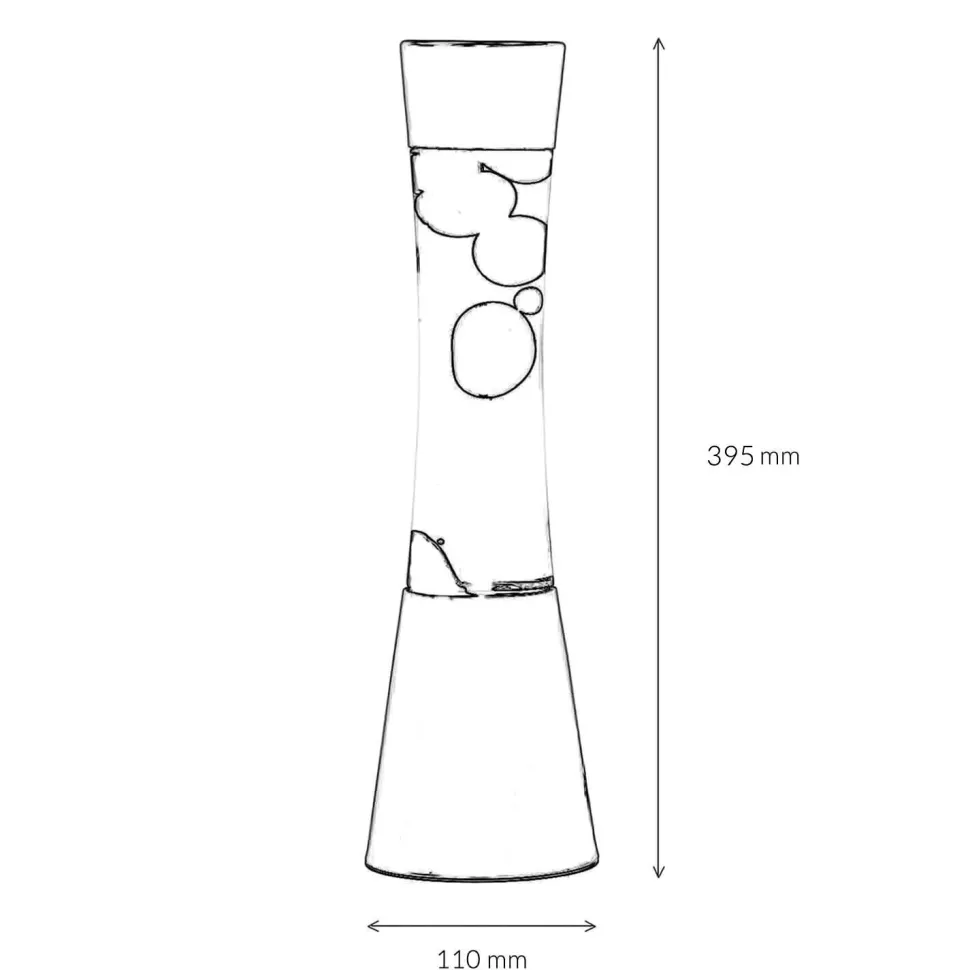 Runde Lavalampe Rot 39cm hoch Stimmungslicht SANDRO