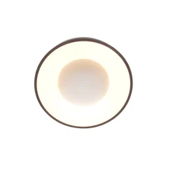 Runde LED Deckenlampe in Bronze Weiß Ø30 cm stilvoll