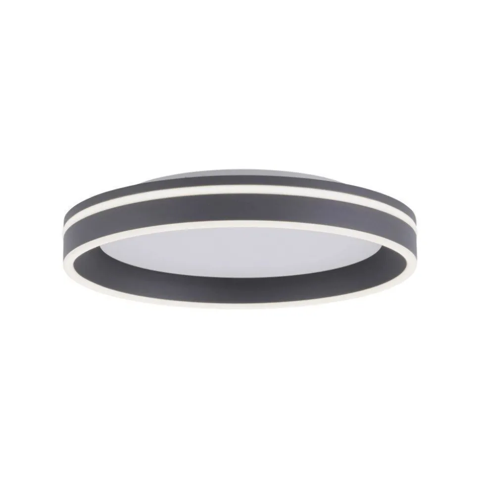 Runde LED Deckenleuchte Anthrazit Ø40 cm 27 W dimmbar