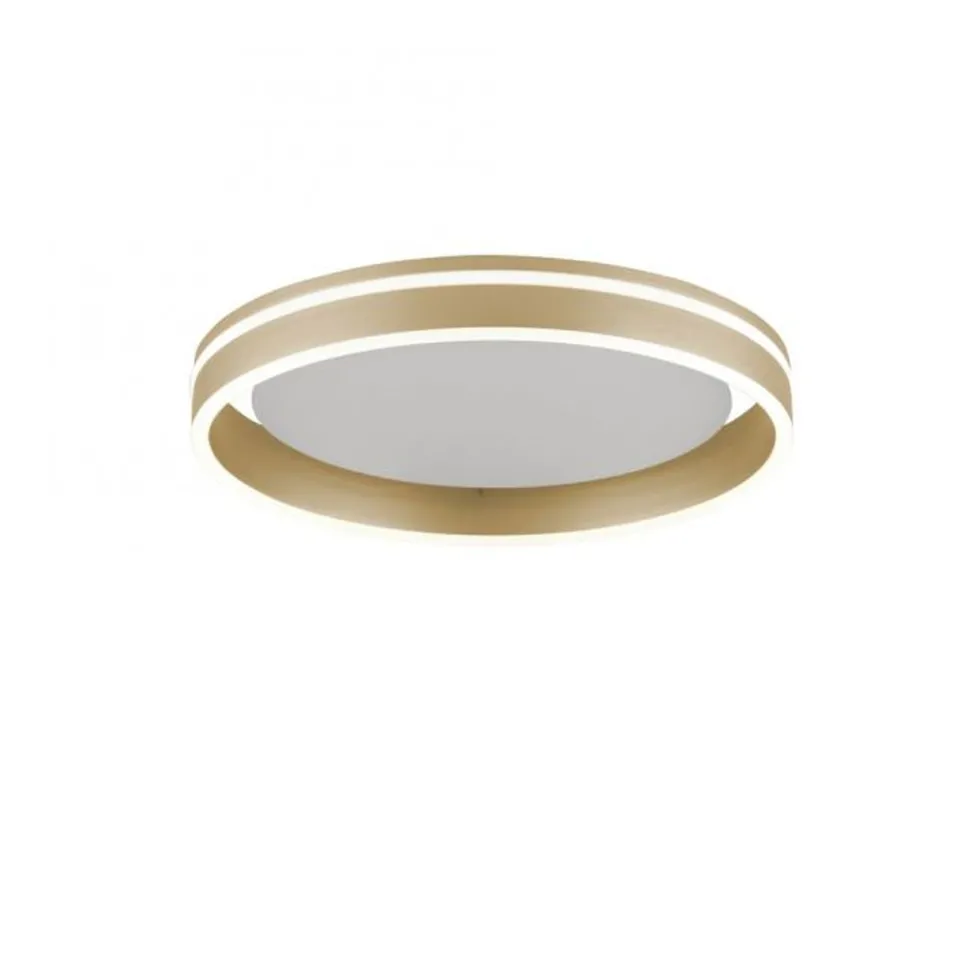 Runde LED Deckenleuchte in Messing Ø40 cm 27 W dimmbar