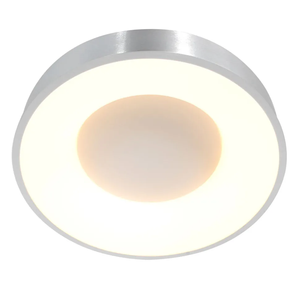 Runde LED Deckenleuchte in Silber Weiß Ø38 cm 2700 K