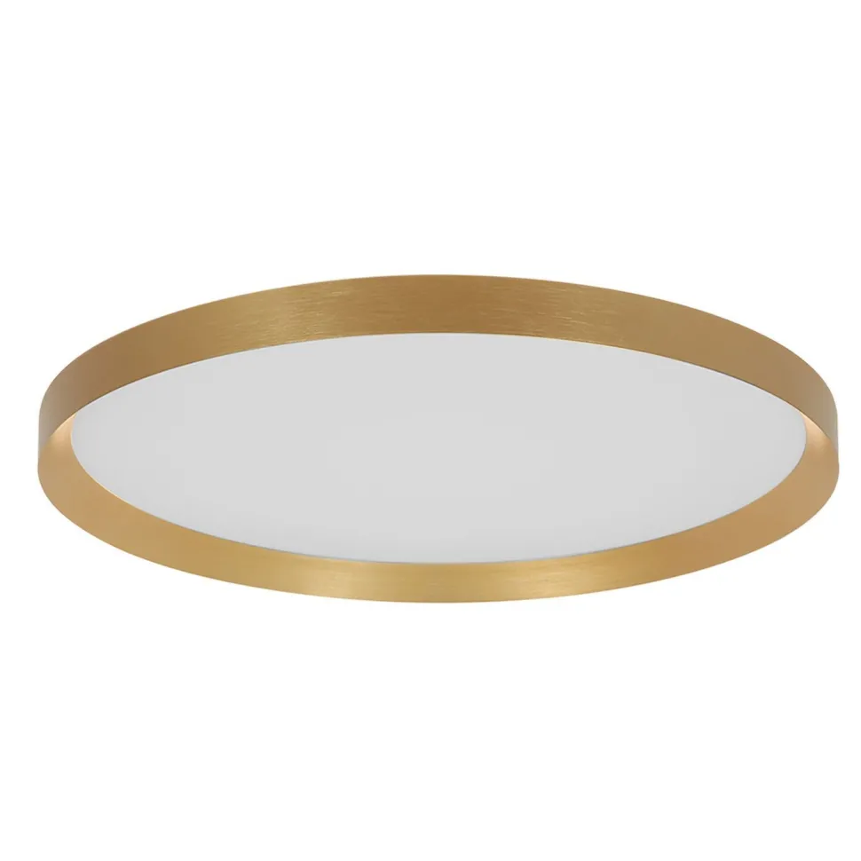 Runde LED Deckenleuchte in Gold Weiß 2700 K Ø50 cm