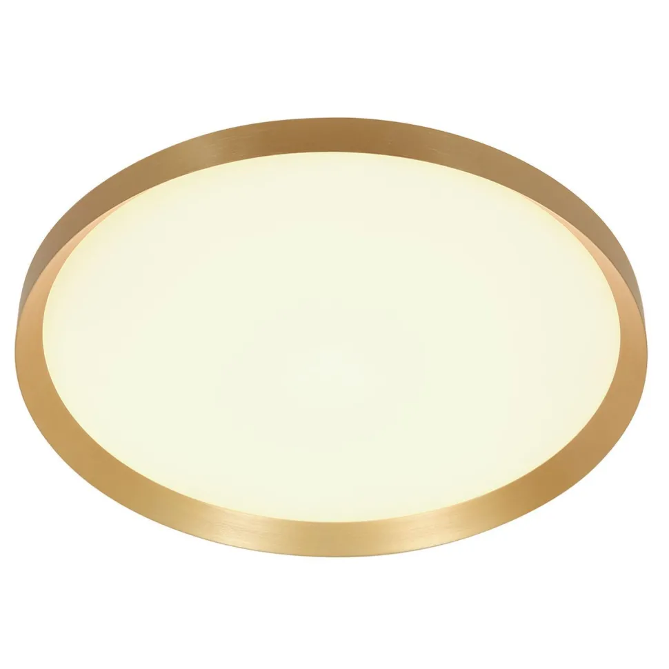 Runde LED Deckenleuchte in Gold Weiß 2700 K Ø50 cm