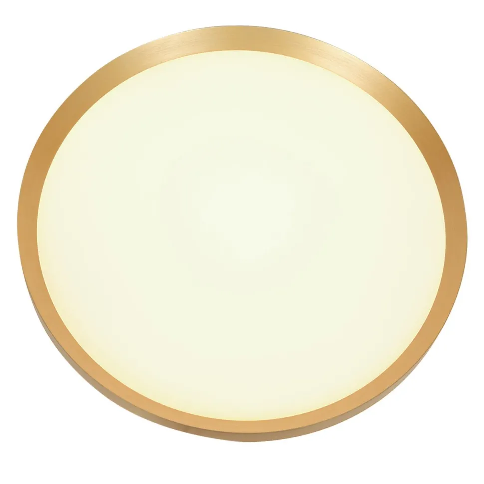Runde LED Deckenleuchte in Gold Weiß 2700 K Ø50 cm