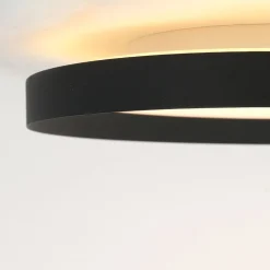 Runde LED Deckenleuchte Schwarz Weiß 2700 K Ø50 cm