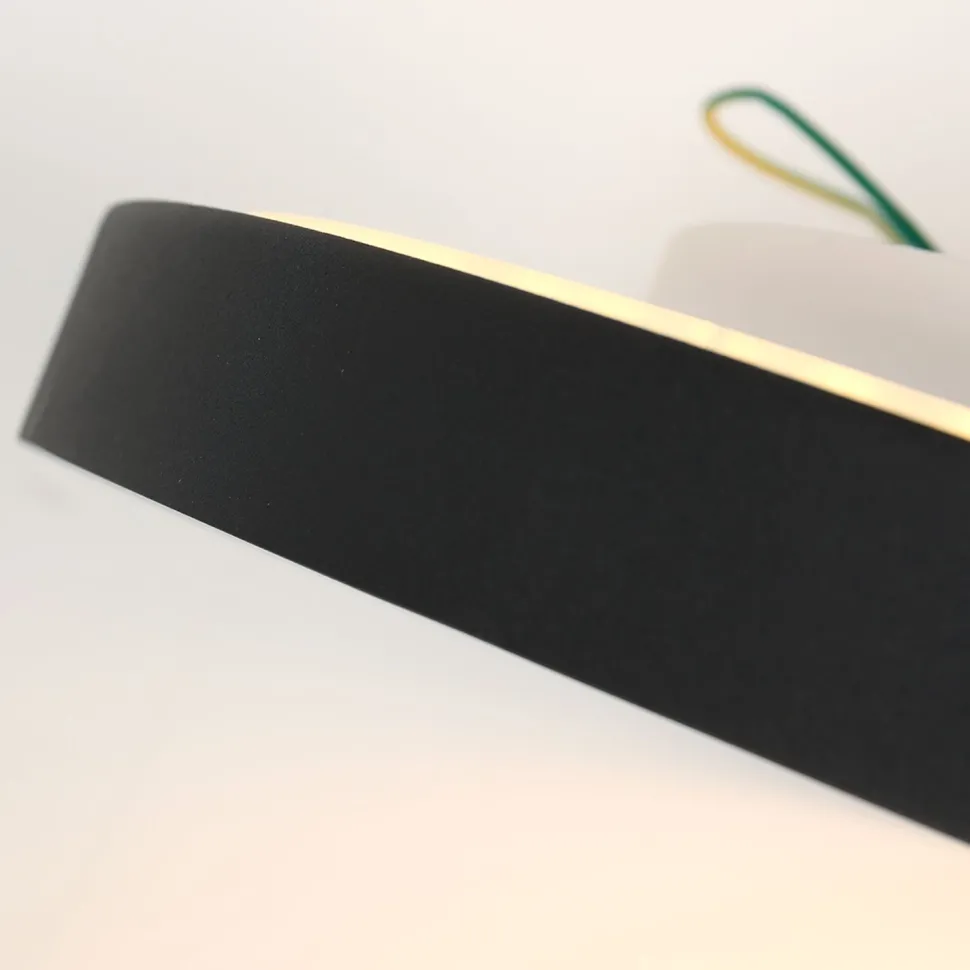 Runde LED Deckenleuchte Schwarz Weiß 2700 K Ø50 cm