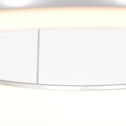 Runde LED Hängelampe in Silber Ø48 cm 2700 K wohnlich