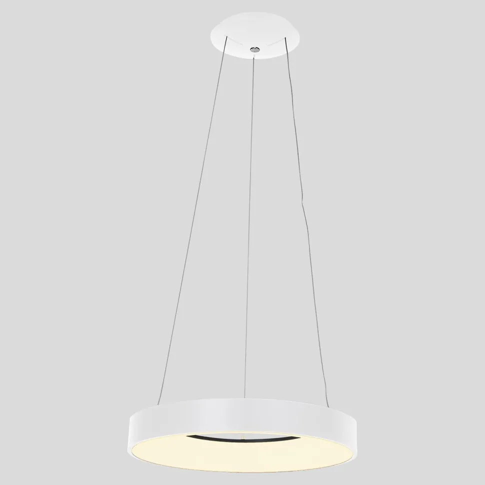 Runde LED Hängelampe Weiß Ø48 cm 2700 K 30 W wohnlich