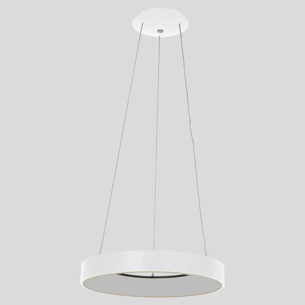 Runde LED Hängelampe Weiß Ø48 cm 2700 K 30 W wohnlich