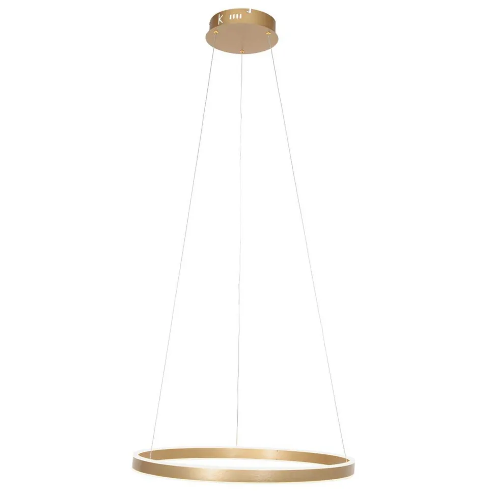 Runde LED Pendelleuchte in Gold B:60 cm 42 W stilvoll