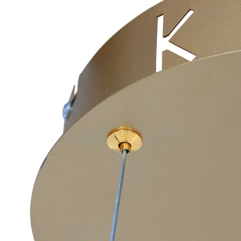 Runde LED Pendelleuchte in Gold B:60 cm 42 W stilvoll