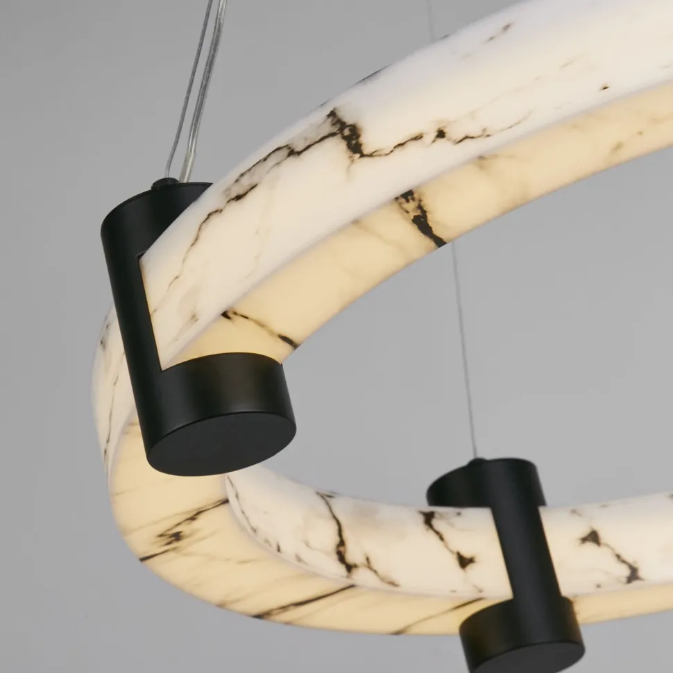 Runde LED Pendelleuchte Metall Harz Ring B:60,5 cm 29 W