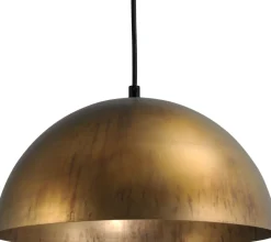 Runde Pendelleuchte E27 LARINO Messing Antik