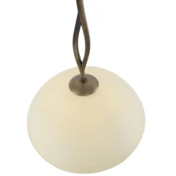 Runde Pendelleuchte Glas Metall Ø45 cm E27 gemütlich