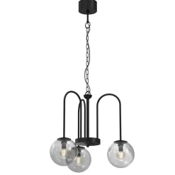 Runde Pendelleuchte in Messing Schwarz Rauchgrau Ø51 cm