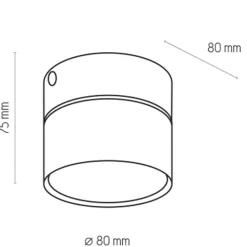 Runder Aufbaustrahler Metall Schwarz GX53 Ø8 cm