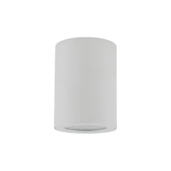 Runder Aufbaustrahler Weiß Metall IP44 Ø6,5 cm Aufputz