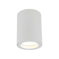 Runder Aufbaustrahler Weiß Metall IP44 Ø6,5 cm Aufputz