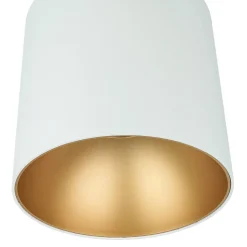 Runder Deckenspot Metall in Weiß Gold GU10 POINT