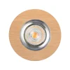 Runder Einbauspot in Eiche Ø10cm mit LED flexibel