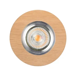 Runder Einbauspot in Eiche Ø10cm mit LED flexibel