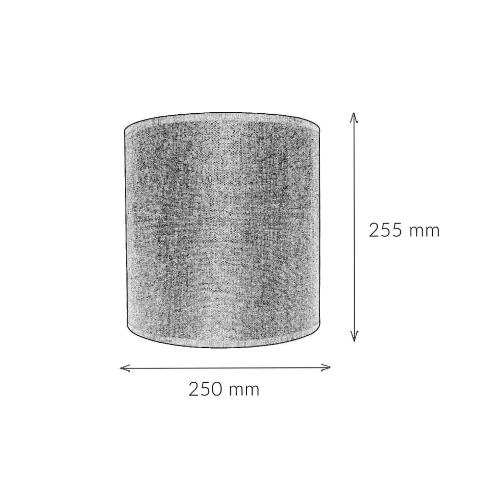 Runder Stoffschirm für Stehlampen Zylinder Ø25,5cm