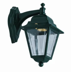 Rustikale Außenlampe Messing E27 IP43 H: 26 cm in Grün