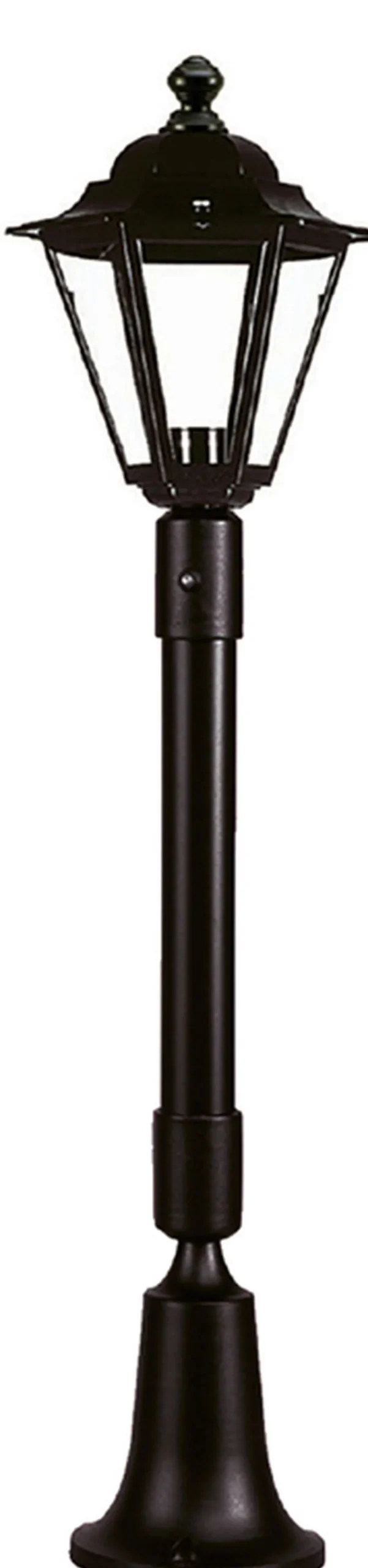 Rustikale Außenlampe Schwarz Aluminium 86cm nostalgisch