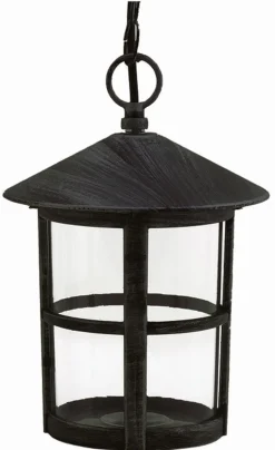 Rustikale Außenlampe Schwarz IP43 E27 regengeschützt