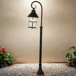 Rustikale Außenlampe Schwarz 116cm regenfest E27