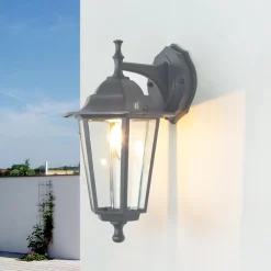 Rustikale Außenleuchte Anthrazit IP44 PARIS