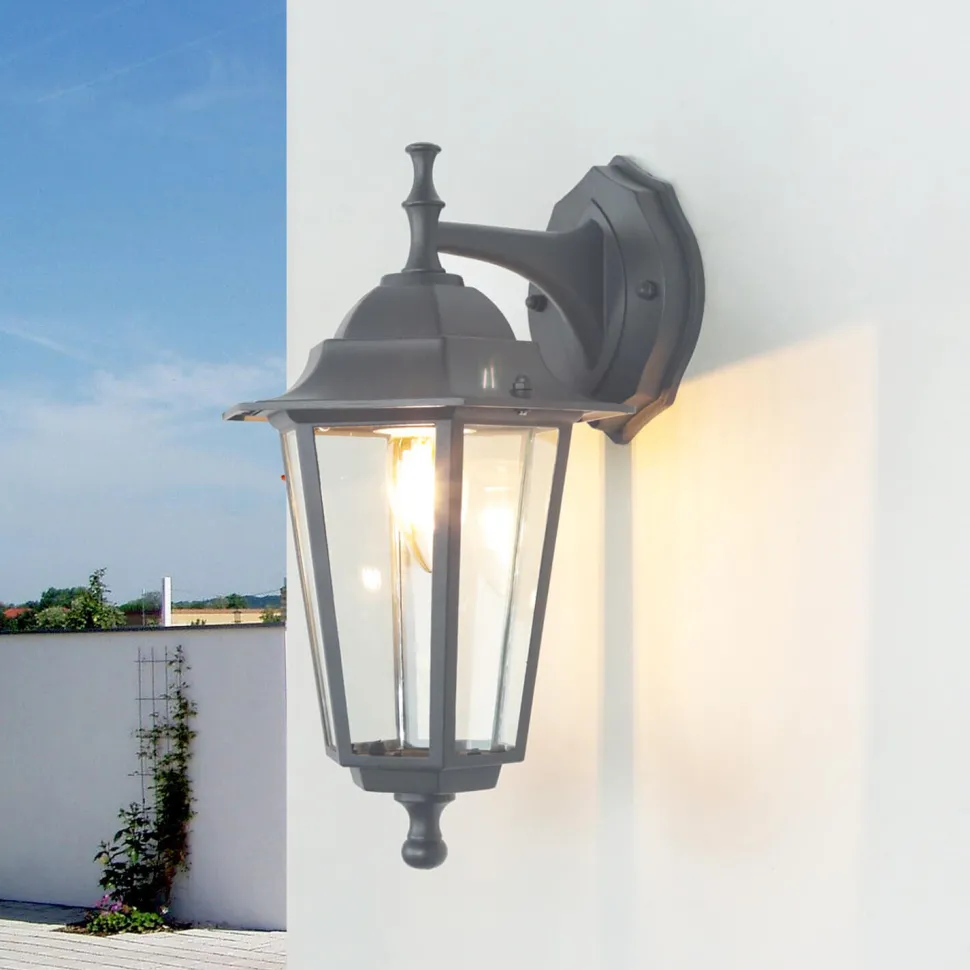 Rustikale Außenleuchte Anthrazit IP44 PARIS