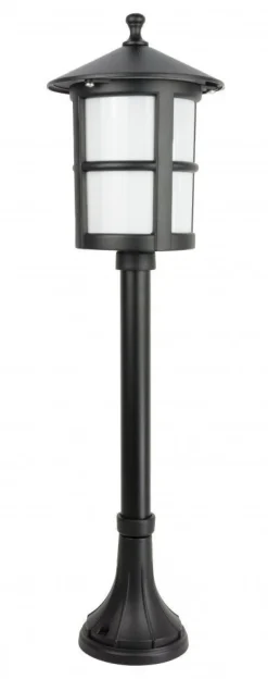 Rustikale Außenleuchte 71cm regenfest Schwarz E27