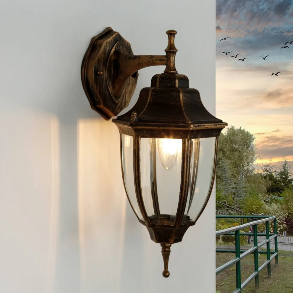 Rustikale Außenleuchte in Schwarz Kupfer LYON