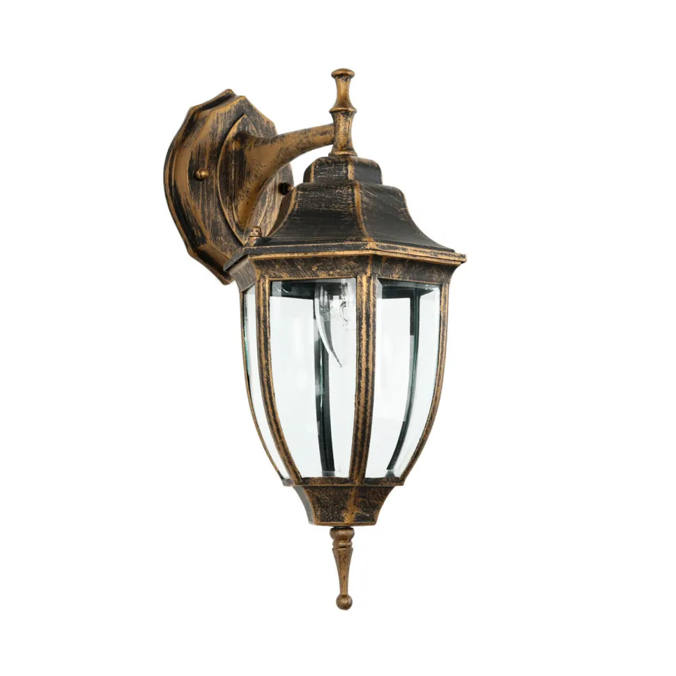 Rustikale Außenleuchte in Schwarz Kupfer LYON