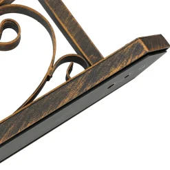 Rustikale Außenleuchte in Schwarz-Kupfer IP44 CASTLE