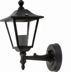 Rustikale Außenleuchte Schwarz IP44 Aluminium E27