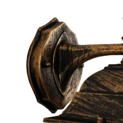 Rustikale Außenwandleuchte in Schwarz Kupfer TIROL