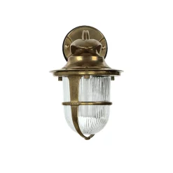 Rustikale Außenwandleuchte aus Echt-Messing KORFU