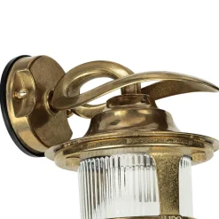 Rustikale Außenwandleuchte aus Echt-Messing KORFU