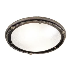 Rustikale Deckenleuchte ANOUK Antik Gold Ø30cm