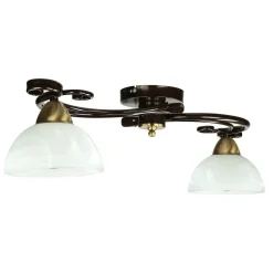 Rustikale Deckenleuchte Schwarz Weiß AURORA