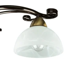 Rustikale Deckenleuchte Schwarz Weiß AURORA