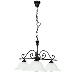 Rustikale Hängelampe verstellbar Schwarz DOROTHEA