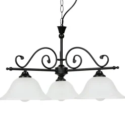 Rustikale Hängelampe verstellbar Schwarz DOROTHEA