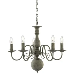 Rustikale Hängeleuchte 5 flmg.