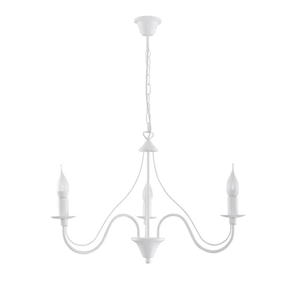 Rustikale Kronleuchter Pendelleuchte Weiß