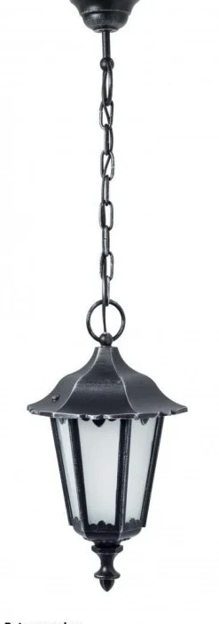 Rustikale Pendelleuchte Außen Schwarz Aluminium