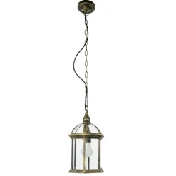 Rustikale Pendelleuchte Gold Antik für Außen WIEN